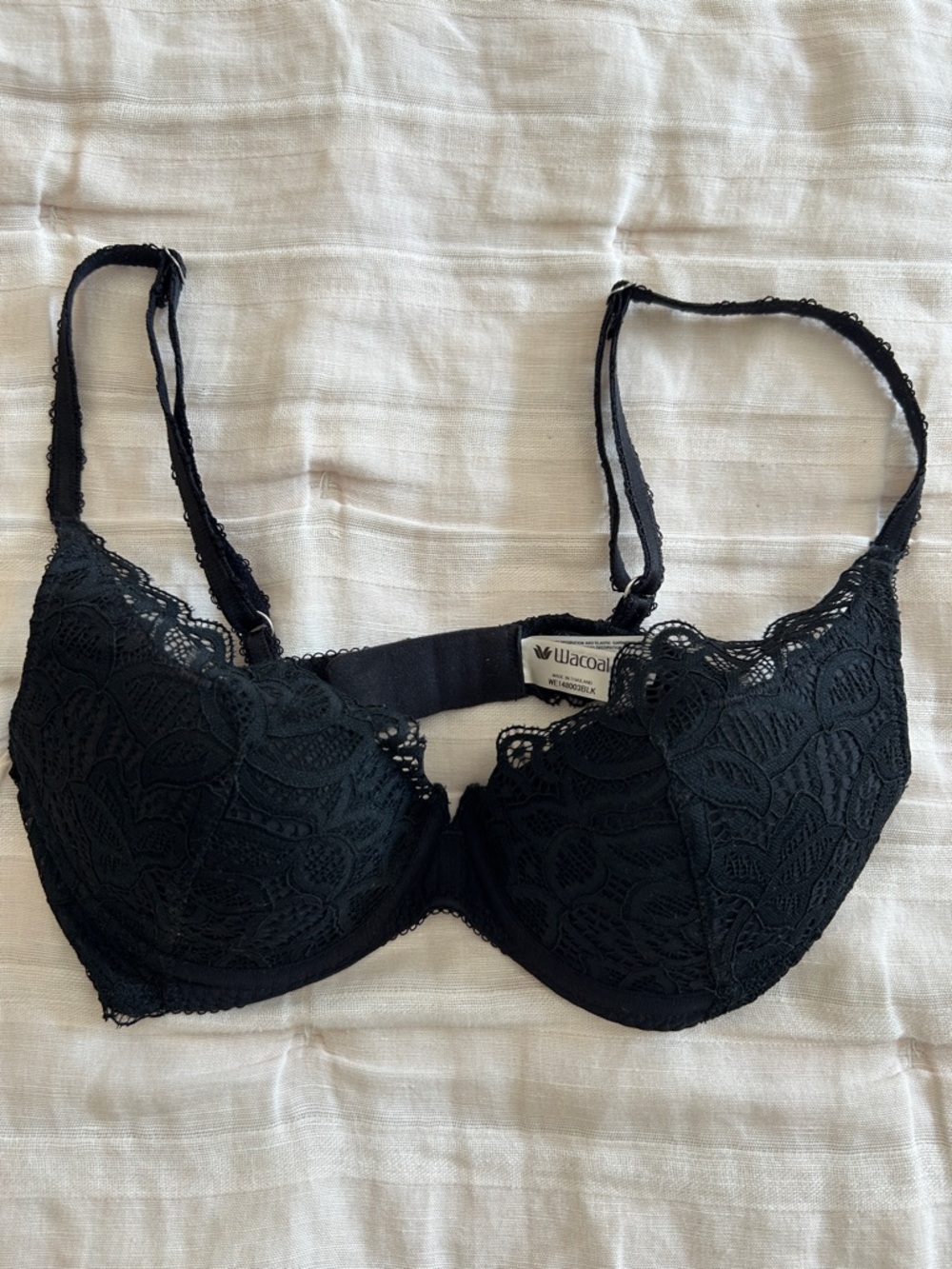 Wacoal 30C Black Lace Push-up Bra